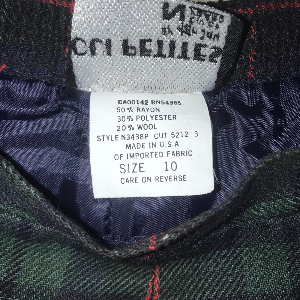 ⭐️SOLD⭐️ vintage high waist tartan plaid trousers - Picture 5 of 7